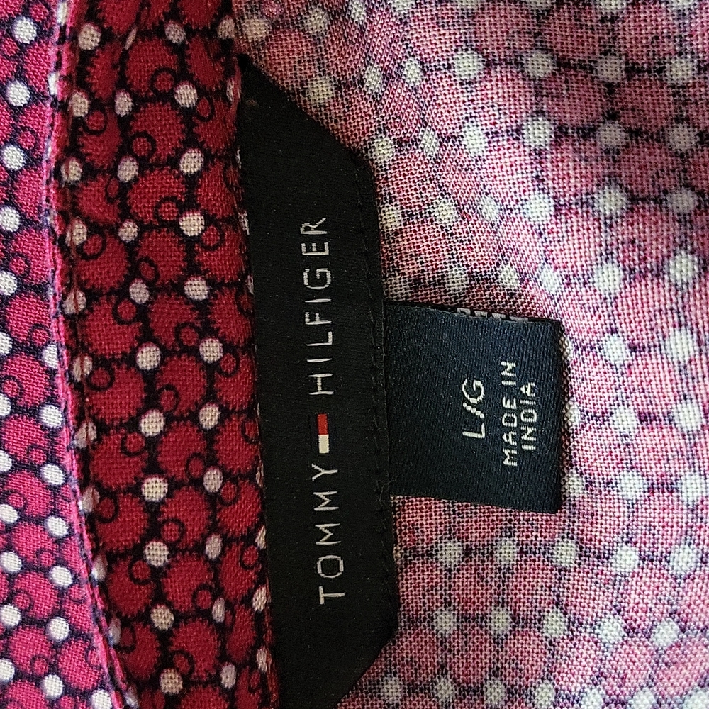 NWOT Hilfiger Women's Long Sleeve Printed Blouse Size L - Picture 8 of 9